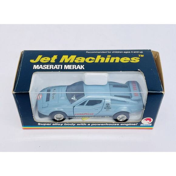 Shinsei Jet Machines Maserati Merak SS Blue 1:39 Diecast 4410 New - Picture 7 of 10